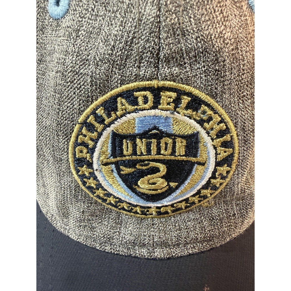 Philadelphia Union Hat Cap Fitted Mens One Size Gray Navy Adidas MLS Soccer - Picture 4 of 9